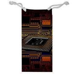 Processor-cpu-board-circuits Jewelry Bag by Jancukart