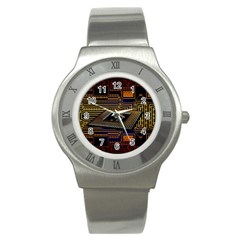 Processor-cpu-board-circuits Stainless Steel Watch