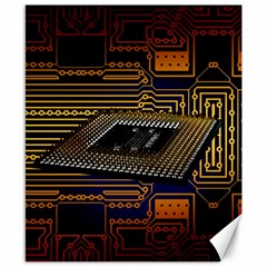 Processor-cpu-board-circuits Canvas 8  X 10  by Jancukart