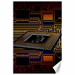 Processor-cpu-board-circuits Canvas 24  X 36  by Jancukart