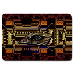 Processor-cpu-board-circuits Large Doormat 