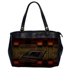 Processor-cpu-board-circuits Oversize Office Handbag by Jancukart