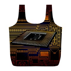 Processor-cpu-board-circuits Full Print Recycle Bag (l)