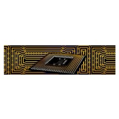 Processor-cpu-board-circuits Oblong Satin Scarf (16  X 60 )