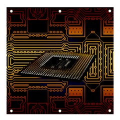 Processor-cpu-board-circuits Banner And Sign 4  X 4 