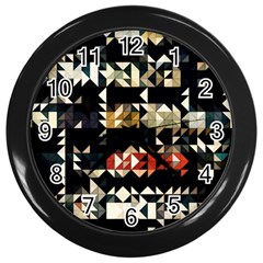 Art-design-color-banner-wallpaper Wall Clock (black) by Jancukart