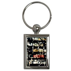 Art-design-color-banner-wallpaper Key Chain (Rectangle)