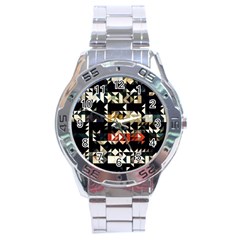 Art-design-color-banner-wallpaper Stainless Steel Analogue Watch