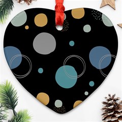 Circle Pattern Abstract Polka Dot Ornament (heart)