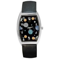 Circle Pattern Abstract Polka Dot Barrel Style Metal Watch by danenraven