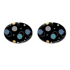 Circle Pattern Abstract Polka Dot Cufflinks (oval) by danenraven