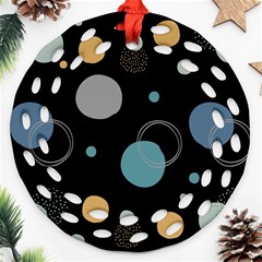 Circle Pattern Abstract Polka Dot Ornament (round Filigree)