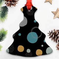 Circle Pattern Abstract Polka Dot Christmas Tree Ornament (two Sides) by danenraven