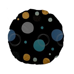 Circle Pattern Abstract Polka Dot Standard 15  Premium Round Cushions by danenraven