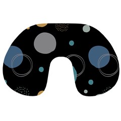 Circle Pattern Abstract Polka Dot Travel Neck Pillow by danenraven