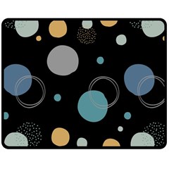 Circle Pattern Abstract Polka Dot Double Sided Fleece Blanket (medium)  by danenraven