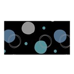 Circle Pattern Abstract Polka Dot Satin Wrap 35  x 70  Front