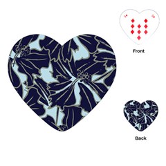 Floral Print Art Pattern Design Playing Cards Single Design (heart) by danenraven