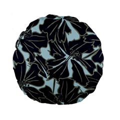 Floral Print Art Pattern Design Standard 15  Premium Flano Round Cushions by danenraven