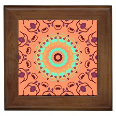 Folk Art Pattern Folk Art Background Framed Tile