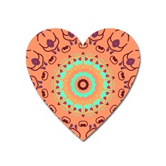 Folk Art Pattern Folk Art Background Heart Magnet by danenraven