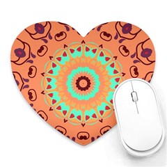 Folk Art Pattern Folk Art Background Heart Mousepads by danenraven