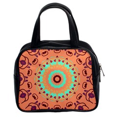 Folk Art Pattern Folk Art Background Classic Handbag (two Sides) by danenraven