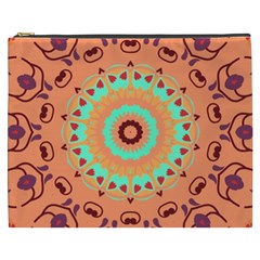 Folk Art Pattern Folk Art Background Cosmetic Bag (xxxl)