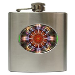 Mandala Trees Flower Psychedelic Hip Flask (6 Oz) by danenraven