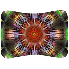 Mandala Trees Flower Psychedelic Velour Seat Head Rest Cushion by danenraven