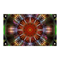 Mandala Trees Flower Psychedelic Banner And Sign 5  X 3  by danenraven