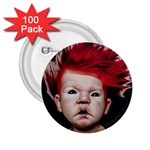 Creepy Boy Portrait Art 2.25  Buttons (100 pack)  Front