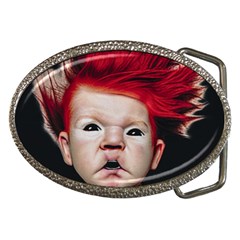 Creepy Boy Portrait Art Belt Buckles by dflcprintsclothing