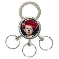 Creepy Boy Portrait Art 3-ring Key Chain by dflcprintsclothing