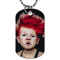 Creepy Boy Portrait Art Dog Tag (two Sides) by dflcprintsclothing