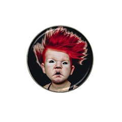 Creepy Boy Portrait Art Hat Clip Ball Marker (10 Pack) by dflcprintsclothing