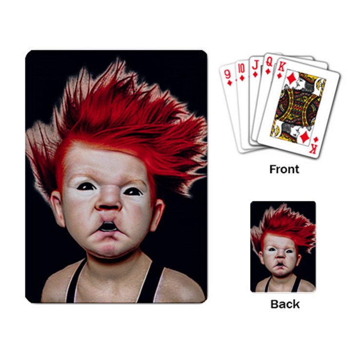 Creepy Boy Portrait Art Playing Cards Single Design (Rectangle)