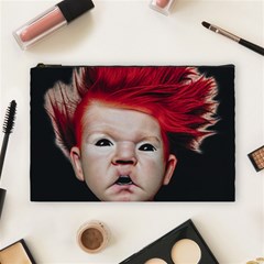 Creepy Boy Portrait Art Cosmetic Bag (large) by dflcprintsclothing