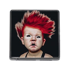 Creepy Boy Portrait Art Memory Card Reader (square 5 Slot) by dflcprintsclothing