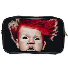 Creepy Boy Portrait Art Toiletries Bag (one Side) by dflcprintsclothing