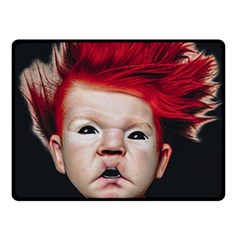 Creepy Boy Portrait Art Fleece Blanket (small) by dflcprintsclothing