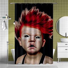 Creepy Boy Portrait Art Shower Curtain 48  X 72  (small)  by dflcprintsclothing