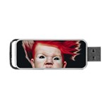 Creepy Boy Portrait Art Portable USB Flash (Two Sides) Front