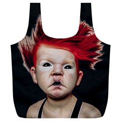 Creepy Boy Portrait Art Full Print Recycle Bag (xl)