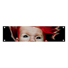 Creepy Boy Portrait Art Banner And Sign 4  X 1  by dflcprintsclothing