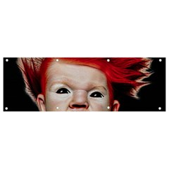 Creepy Boy Portrait Art Banner And Sign 9  X 3  by dflcprintsclothing