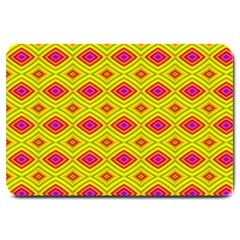 Red Yellow Abstract Large Doormat  by artworkshop