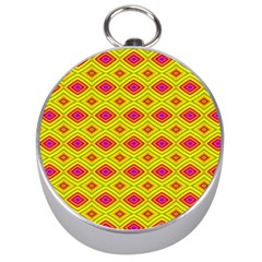 Red Yellow Abstract Silver Compasses by artworkshop