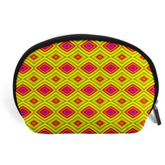 Red Yellow Abstract Accessory Pouch (large) by artworkshop