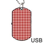 Red Pattern Seamless Texture Background Dog Tag USB Flash (One Side) Front